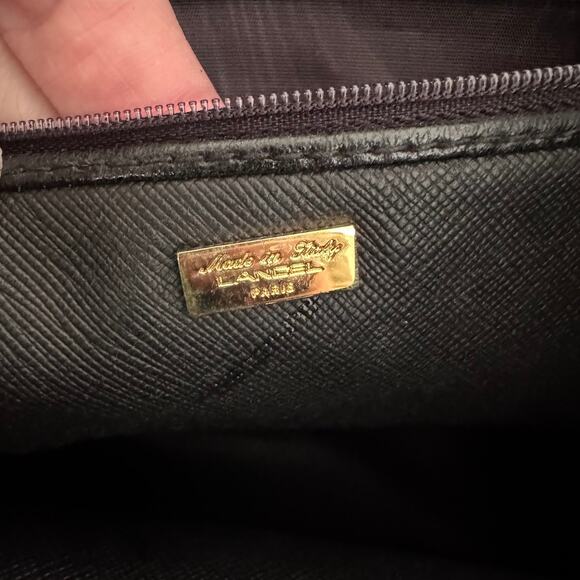 Lancel Paris Black Leather Drawstring Backpack - Picture 5 of 10